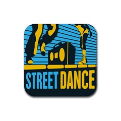 Street Dance R&b Music Rubber Coaster (square)  by Mariart
