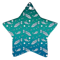 Under The Sea Paisley Star Ornament (two Sides) by emilyzragz