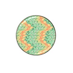 Emerald And Salmon Pattern Hat Clip Ball Marker by linceazul