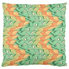 Emerald And Salmon Pattern Large Flano Cushion Case (two Sides) by linceazul