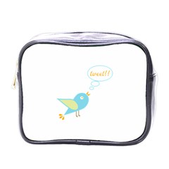 Cute Tweet Mini Toiletries Bags by linceazul