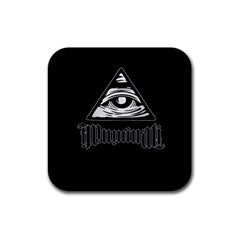 Illuminati Rubber Square Coaster (4 Pack)  by Valentinaart