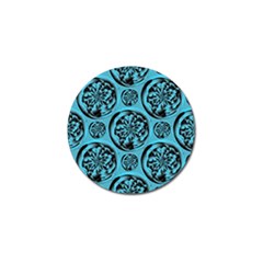 Turquoise Pattern Golf Ball Marker (4 Pack) by linceazul