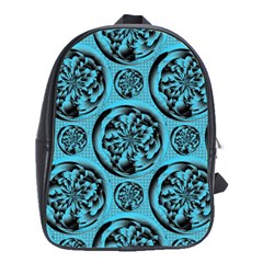 Turquoise Pattern School Bags(large)  by linceazul