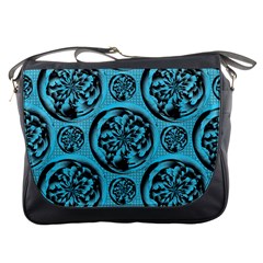 Turquoise Pattern Messenger Bags by linceazul