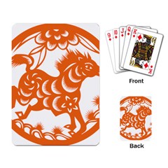 Chinese Zodiac Horoscope Horse Zhorse Star Orangeicon Playing Card