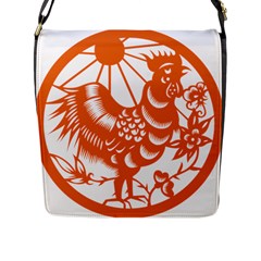 Chinese Zodiac Horoscope Zhen Icon Star Orangechicken Flap Messenger Bag (l)  by Mariart