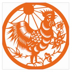 Chinese Zodiac Horoscope Zhen Icon Star Orangechicken Large Satin Scarf (square) by Mariart