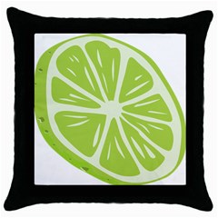 Gerald Lime Green Throw Pillow Case (black) by Mariart