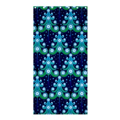 Christmas Tree Snow Green Blue Shower Curtain 36  X 72  (stall)  by Mariart