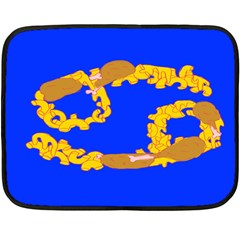 Illustrated 69 Blue Yellow Star Zodiac Fleece Blanket (mini) by Mariart