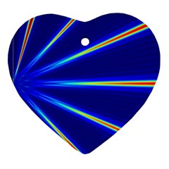 Light Neon Blue Heart Ornament (two Sides) by Mariart