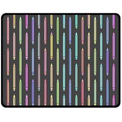 Pencil Stationery Rainbow Vertical Color Fleece Blanket (medium)  by Mariart