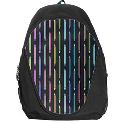 Pencil Stationery Rainbow Vertical Color Backpack Bag by Mariart