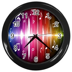 Music Data Science Line Wall Clocks (black) by Mariart