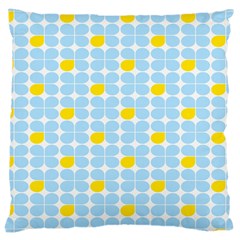 Retro Stig Lindberg Vintage Posters Yellow Blue Large Cushion Case (two Sides) by Mariart