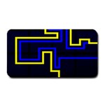 Tron Light Walls Arcade Style Line Yellow Blue Medium Bar Mats