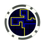 Tron Light Walls Arcade Style Line Yellow Blue Poker Chip Card Guard (10 pack)