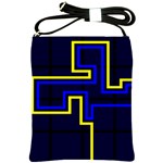 Tron Light Walls Arcade Style Line Yellow Blue Shoulder Sling Bags