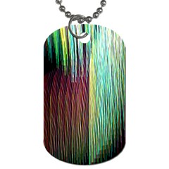 Screen Shot Line Vertical Rainbow Dog Tag (one Side) by Mariart