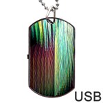 Screen Shot Line Vertical Rainbow Dog Tag USB Flash (One Side)