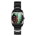 Screen Shot Line Vertical Rainbow Stainless Steel Barrel Watch