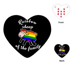 Rainbow Sheep Playing Cards (heart)  by Valentinaart