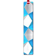 Blue White Grey Chevron Large Book Marks by Mariart