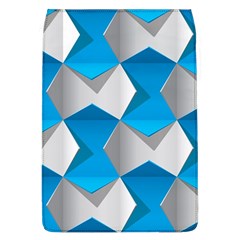 Blue White Grey Chevron Flap Covers (l)  by Mariart