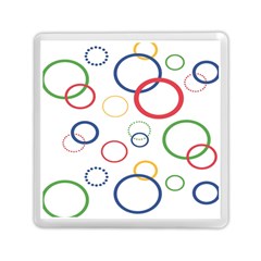 Circle Round Green Blue Red Pink Yellow Memory Card Reader (square) 