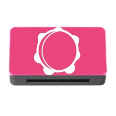 Circle White Pink Memory Card Reader With Cf by Mariart