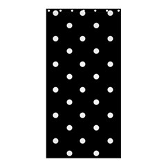 Flower Frame Floral Polkadot White Black Shower Curtain 36  X 72  (stall)  by Mariart
