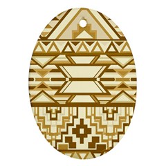 Geometric Seamless Aztec Gold Ornament (oval) by Mariart