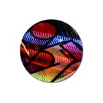 Graphic Shapes Experimental Rainbow Color Magnet 3  (Round)