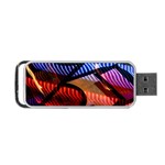 Graphic Shapes Experimental Rainbow Color Portable USB Flash (One Side)