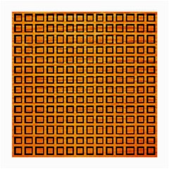 Halloween Squares Plaid Orange Medium Glasses Cloth (2-side) by Mariart