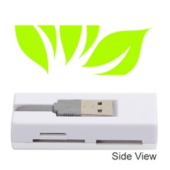 Leaf Green White Memory Card Reader (stick)  by Mariart