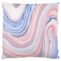 Marble Abstract Texture With Soft Pastels Colors Blue Pink Grey Large Flano Cushion Case (two Sides) by Mariart