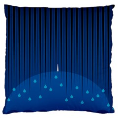 Rain Blue Sky Water Black Line Standard Flano Cushion Case (one Side) by Mariart