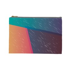 Modern Minimalist Abstract Colorful Vintage Adobe Illustrator Blue Red Orange Pink Purple Rainbow Cosmetic Bag (large)  by Mariart