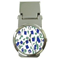 Scatter Geometric Brush Blue Gray Money Clip Watches by Mariart