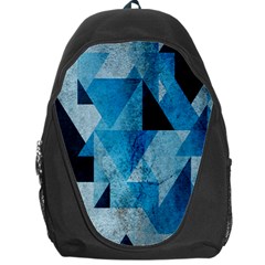 Plane And Solid Geometry Charming Plaid Triangle Blue Black Backpack Bag by Mariart