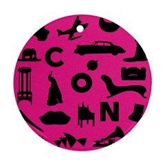 Car Plan Pinkcover Outside Round Ornament (two Sides) by Mariart