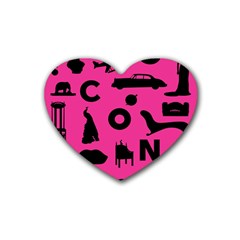 Car Plan Pinkcover Outside Heart Coaster (4 Pack)  by Mariart