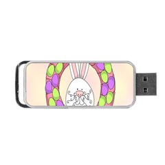 Make An Easter Egg Wreath Rabbit Face Cute Pink White Portable Usb Flash (one Side) by Mariart