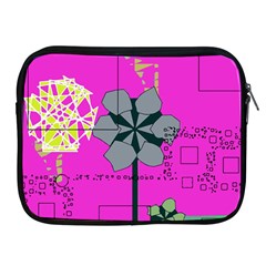 Flowers And Squares        Apple Ipad 2/3/4 Protective Soft Case by LalyLauraFLM