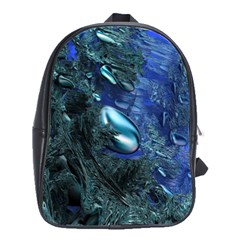 Shiny Blue Pebbles School Bags(large)  by linceazul