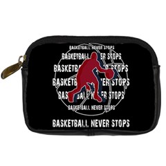 Basketball Never Stops Digital Camera Cases by Valentinaart