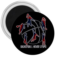 Basketball Never Stops 3  Magnets by Valentinaart