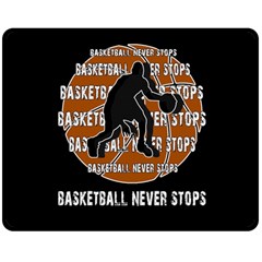 Basketball Never Stops Double Sided Fleece Blanket (medium)  by Valentinaart